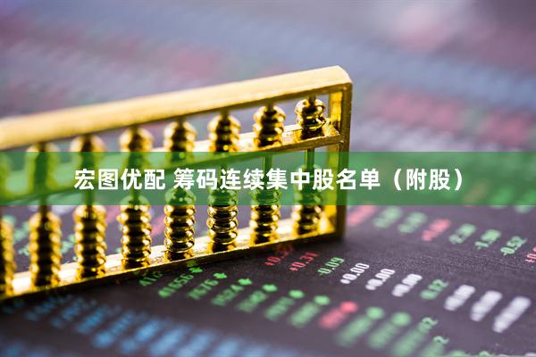 宏图优配 筹码连续集中股名单（附股）